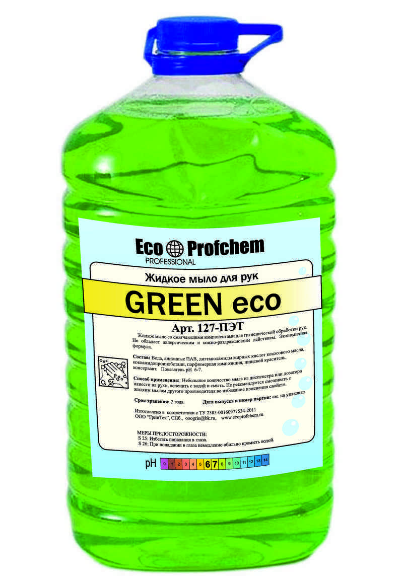 Жидкое мыло со смягчающими компонентами GREEN eco