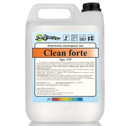 Очиститель санитарных зон Clean forte (Клин Фортем)